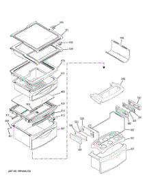 09 - Fresh Food Shelves parts for Ge Refrigerator PSS26NHPBCC from AppliancePartsPros.com
