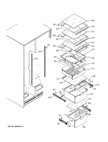 07 - Fresh Food Shelves parts for Ge Refrigerator GSH25IGRBWW from AppliancePartsPros.com