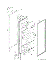 02 - Fresh Food Door parts for Ge Refrigerator PSA22SIPAFSS from AppliancePartsPros.com