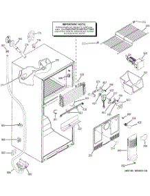 02 - Freezer Section parts for Ge Refrigerator GTS18SHPDRBS from AppliancePartsPros.com