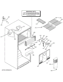 02 - Freezer Section parts for Ge Refrigerator GTH18JBRCRCC from AppliancePartsPros.com
