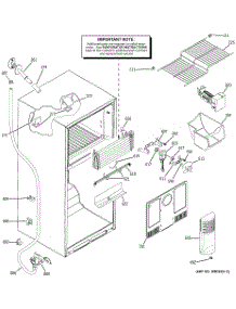 02 - Freezer Section parts for Ge Refrigerator GTS18DCPDRWW from AppliancePartsPros.com