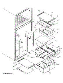 05 - Fresh Food Shelves parts for Ge Refrigerator DTS18ZBRDRWW from AppliancePartsPros.com