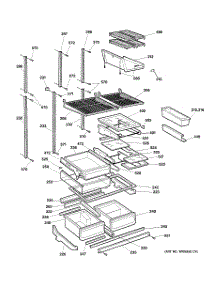 04 - Shelves parts for Ge Refrigerator TNX22BACBLBB from AppliancePartsPros.com