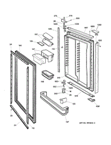 02 - Fresh Food Door parts for Ge Refrigerator TNX22BACBLWW from AppliancePartsPros.com