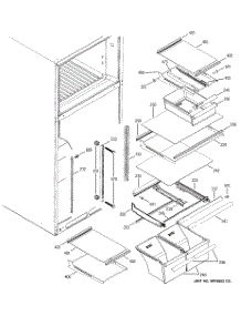 05 - Fresh Food Shelves parts for Ge Refrigerator GTS18IBRBRBB from AppliancePartsPros.com