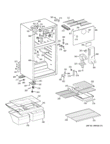 02 - Cabinet parts for Ge Refrigerator GTT15FBRERWW from AppliancePartsPros.com