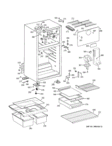 02 - Cabinet parts for Ge Refrigerator GTS18EBRERWW from AppliancePartsPros.com