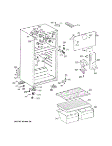 02 - Cabinet parts for Ge Refrigerator GTS18ABRELWW from AppliancePartsPros.com