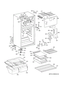 02 - Cabinet parts for Ge Refrigerator GTS18FBRFRWW from AppliancePartsPros.com