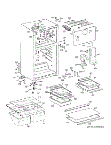 02 - Cabinet parts for Ge Refrigerator GTT15HBRERWW from AppliancePartsPros.com