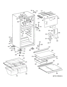 02 - Cabinet parts for Ge Refrigerator GTS18GBRERCC from AppliancePartsPros.com