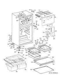 02 - Cabinet parts for Ge Refrigerator GTT15HBRFRCC from AppliancePartsPros.com