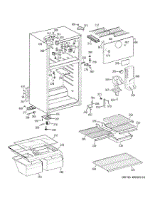 02 - Cabinet parts for Ge Refrigerator GTT15FBRFRWW from AppliancePartsPros.com