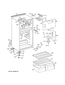 02 - Cabinet parts for Ge Refrigerator GTG15BBRCRWW from AppliancePartsPros.com