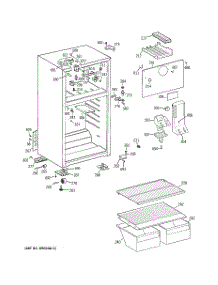02 - Cabinet parts for Ge Refrigerator GTS18BBRFRWW from AppliancePartsPros.com