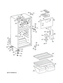 02 - Cabinet parts for Ge Refrigerator GTT15BBRERCC from AppliancePartsPros.com