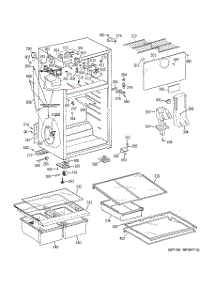 02 - Cabinet parts for Ge Refrigerator GTS18QCRFRWW from AppliancePartsPros.com