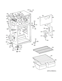 02 - Cabinet parts for Ge Refrigerator GTS15BCRFLCC from AppliancePartsPros.com