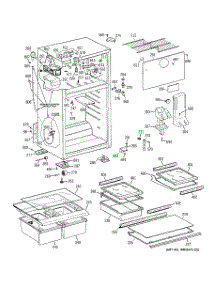 02 - Cabinet parts for Ge Refrigerator GTT18HCRERCC from AppliancePartsPros.com