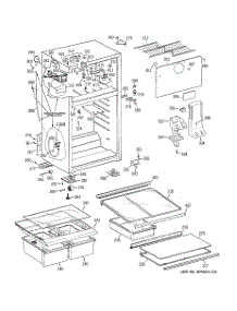 02 - Cabinet parts for Ge Refrigerator GTS18GCRERWW from AppliancePartsPros.com