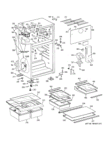 02 - Cabinet parts for Ge Refrigerator GTS18HCRERCC from AppliancePartsPros.com