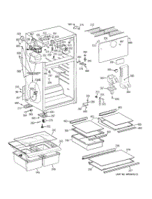02 - Cabinet parts for Ge Refrigerator GTT18HCRFRWW from AppliancePartsPros.com
