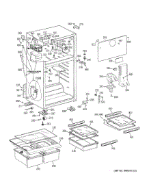 02 - Cabinet parts for Ge Refrigerator GTS18XCRERWW from AppliancePartsPros.com