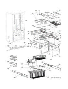 03 - Shelves parts for Ge Refrigerator GDS18LBRABB from AppliancePartsPros.com