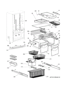 03 - Shelves parts for Ge Refrigerator GDS18SBRARSS from AppliancePartsPros.com