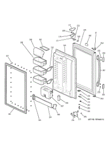 02 - Fresh Food Door parts for Ge Refrigerator GDS18LBRAWW from AppliancePartsPros.com