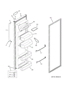 02 - Fresh Food Door parts for Ge Refrigerator PSA22SIRBFSS from AppliancePartsPros.com