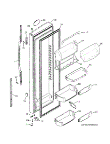 03 - Fresh Food Door parts for Ge Refrigerator PSG25SGMHCBS from AppliancePartsPros.com