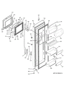 02 - Fresh Food Door parts for Ge Refrigerator PSR26UHPASS from AppliancePartsPros.com