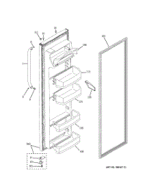 02 - Fresh Food Door parts for Ge Refrigerator GSH25SGRBSS from AppliancePartsPros.com