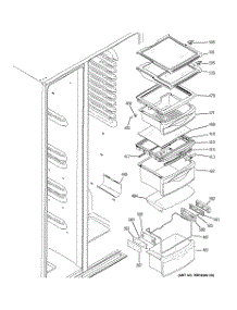 08 - Fresh Food Shelves parts for Ge Refrigerator PSR26UHPASS from AppliancePartsPros.com