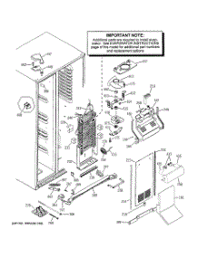 04 - Freezer Section parts for Ge Refrigerator PCG23NHMHFWW from AppliancePartsPros.com