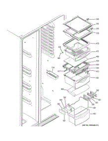 08 - Fresh Food Shelves parts for Ge Refrigerator PSG25MCMHCWW from AppliancePartsPros.com