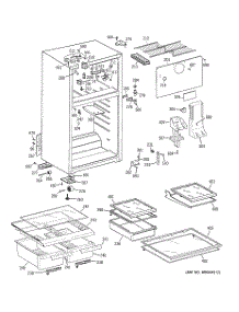 02 - Cabinet parts for Ge Refrigerator GTS16JBRERWW from AppliancePartsPros.com