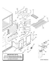 03 - Freezer Section parts for Ge Refrigerator GTS22FBPBRWW from AppliancePartsPros.com