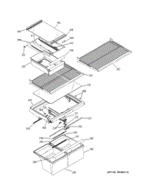 06 - Fresh Food Shelves parts for Ge Refrigerator GTS22FBPBRCC from AppliancePartsPros.com
