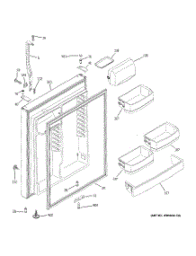 02 - Fresh Food Door parts for Ge Refrigerator GTS22QBPBRCC from AppliancePartsPros.com