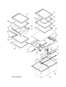 06 - Fresh Food Shelves parts for Ge Refrigerator GTS22WCPBRWW from AppliancePartsPros.com