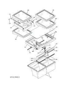 06 - Fresh Food Shelves parts for Ge Refrigerator GTS22QBPBRBB from AppliancePartsPros.com