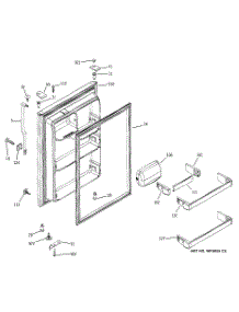 02 - Fresh Food Door parts for Ge Refrigerator GTS22JBPBRWW from AppliancePartsPros.com