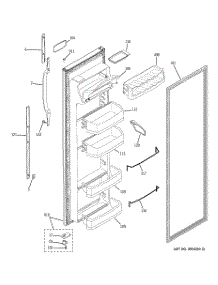 02 - Fresh Food Door parts for Ge Refrigerator GSG22KBPCFBB from AppliancePartsPros.com