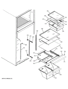 05 - Fresh Food Shelves parts for Ge Refrigerator GTL18JBPBRBS from AppliancePartsPros.com