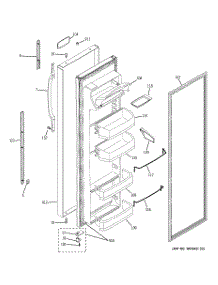 02 - Fresh Food Door parts for Ge Refrigerator PSG22SIPCFBS from AppliancePartsPros.com