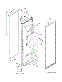 02 - Fresh Food Door parts for Ge Refrigerator GSS25SGPCSS from AppliancePartsPros.com