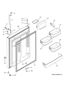 02 - Fresh Food Door parts for Ge Refrigerator GTH22SHPARBS from AppliancePartsPros.com